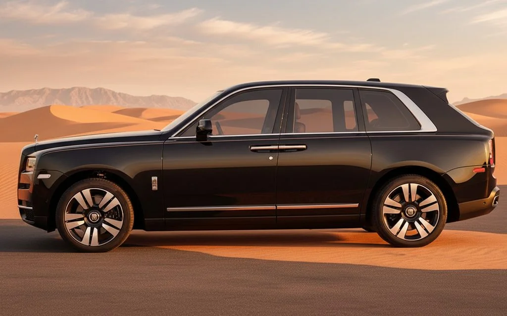 RollsRoyce Cullinan 2023 Black side profile