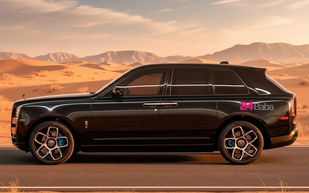 RollsRoyce Cullinan 2024 Black side profile