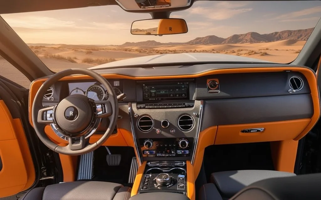 RollsRoyce Cullinan 2025 interior view showing trim