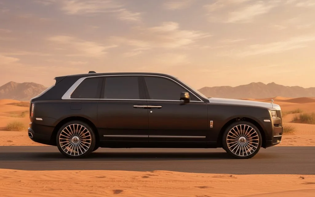 RollsRoyce Cullinan 2025 Black side profile