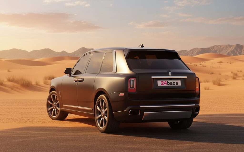 RollsRoyce Cullinan 2025 Black rear view showing taillights