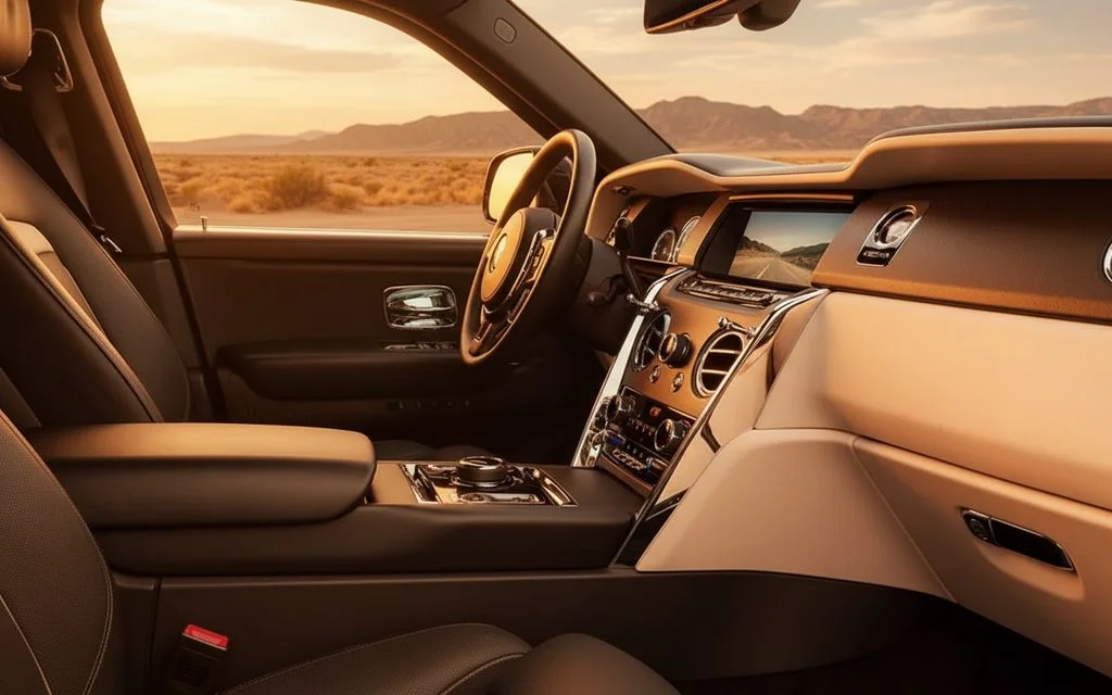 RollsRoyce Cullinan 2025 interior view showing trim