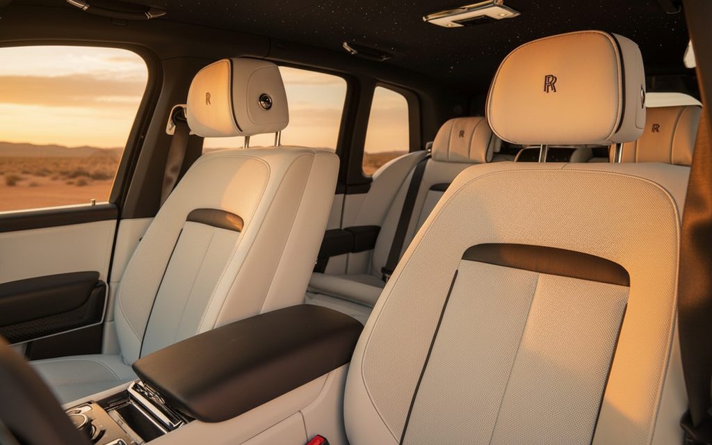 Rolls-Royce Cullinan 2024 leather seats and cabin