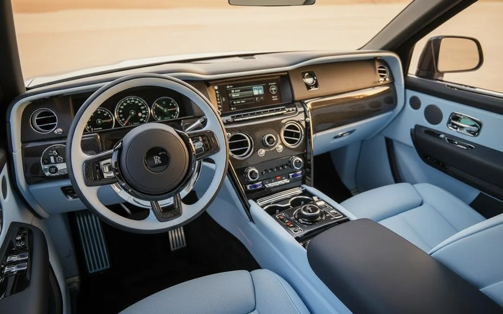 Rolls-Royce Cullinan 2024 interior view showing trim