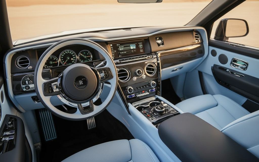 Rolls-Royce Cullinan 2024 interior view showing trim