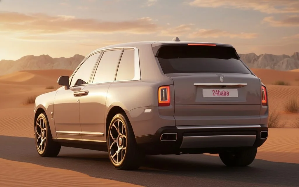RollsRoyce Cullinan 2024 Grey rear view showing taillights