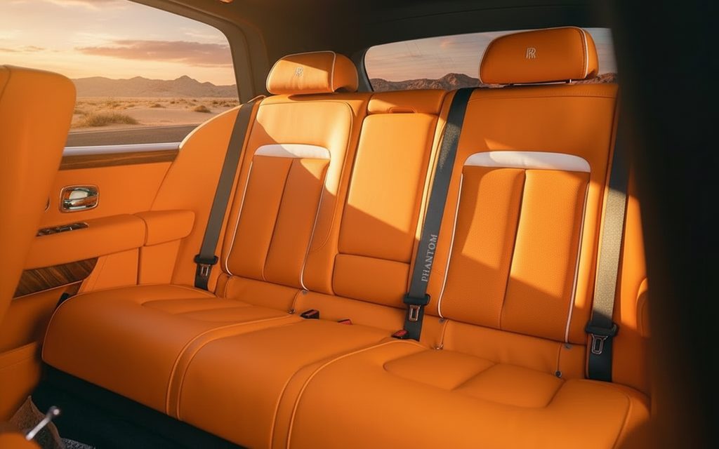 RollsRoyce Cullinan 2023 leather seats and cabin – rental in Dubai