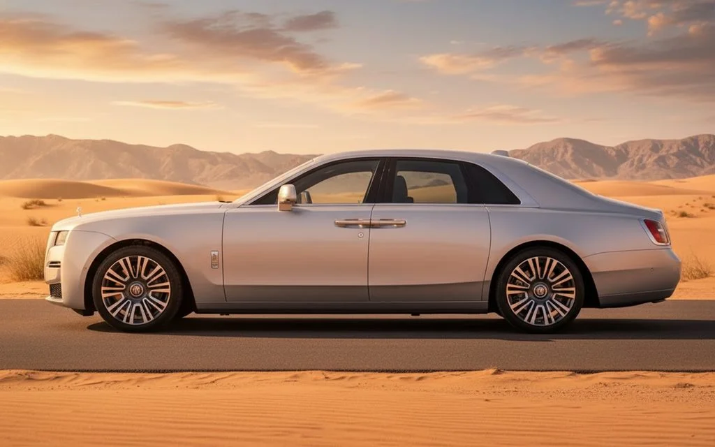 RollsRoyce Ghost 2022 Silver side profile