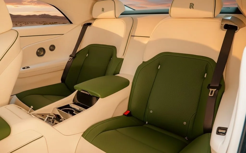 RollsRoyce Spectre 2025 leather seats and cabin – rental in Dubai