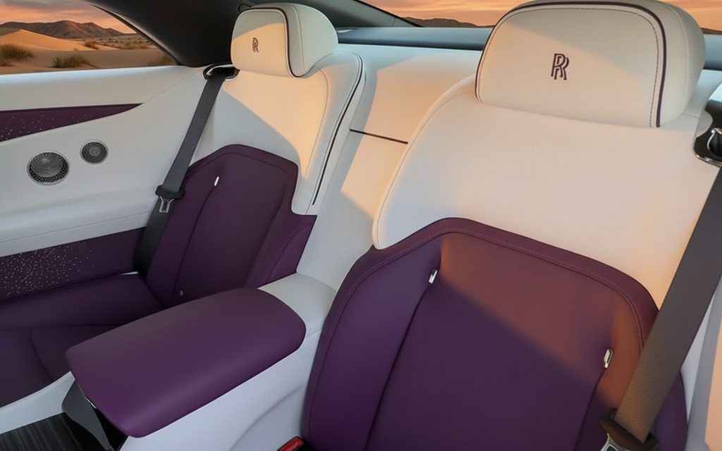 RollsRoyce Spectre 2024 leather seats and cabin – rental in Dubai