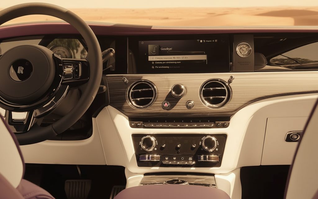 RollsRoyce Spectre 2024 interior view showing trim – rental in Dubai