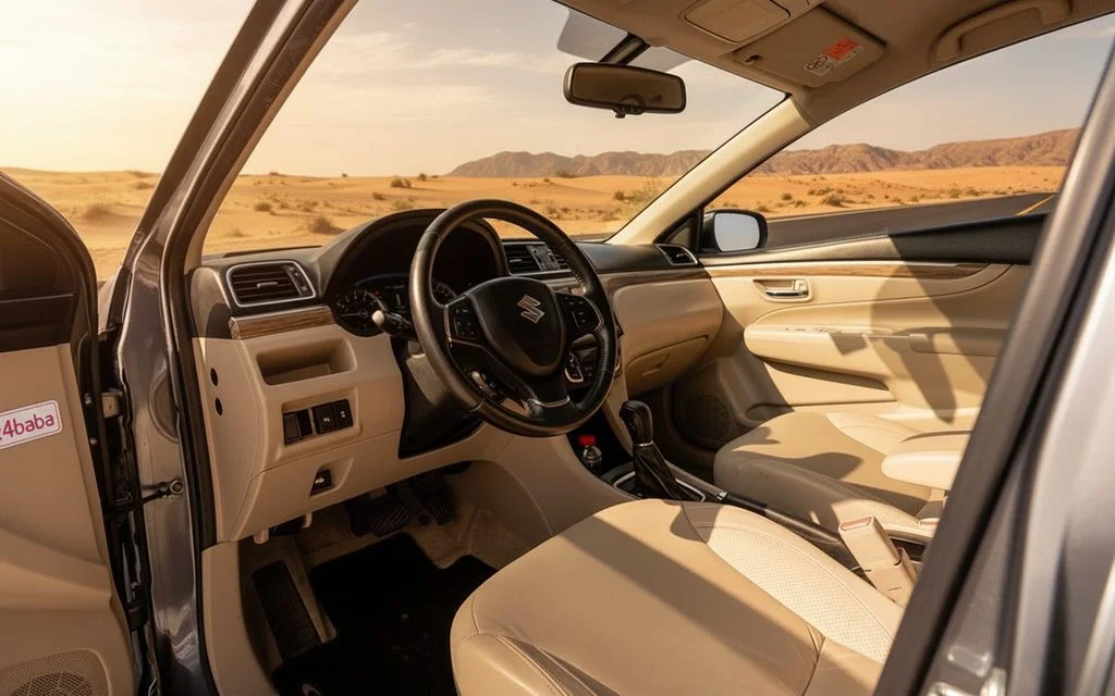 Suzuki Ciaz 2023 interior view showing trim – rental in Dubai