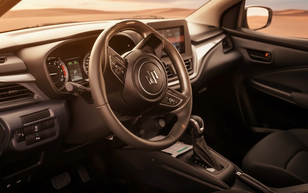 Suzuki Ciaz 2025 interior view showing trim – rental in Dubai