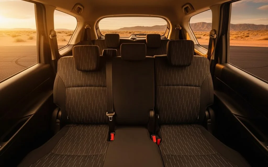 Suzuki Ertiga 2024 leather seats and cabin – rental in Dubai