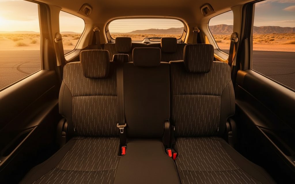 Suzuki Ertiga 2024 leather seats and cabin – rental in Dubai