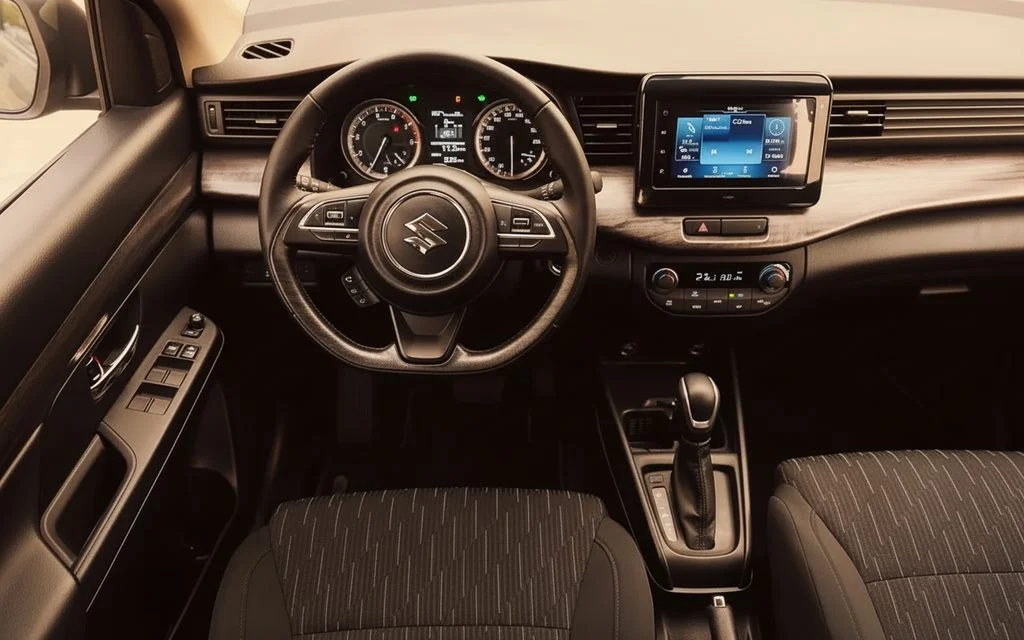 Suzuki Ertiga 2024 interior view showing trim – rental in Dubai