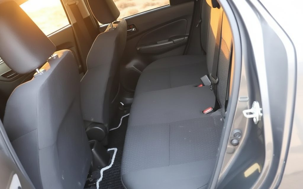 Suzuki Swift 2022 leather seats and cabin – rental in Dubai