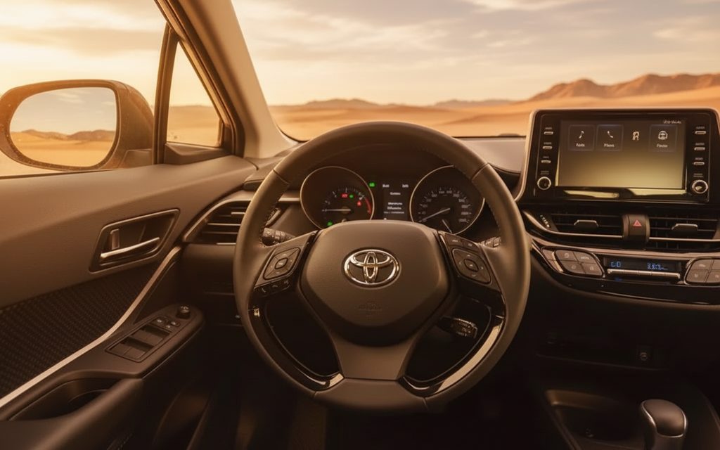 Toyota C Hr 2023 interior view showing trim – rental in Dubai