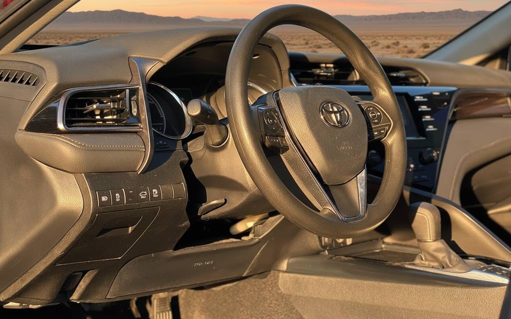 Toyota Camry 2020 interior view showing trim – rental in Dubai