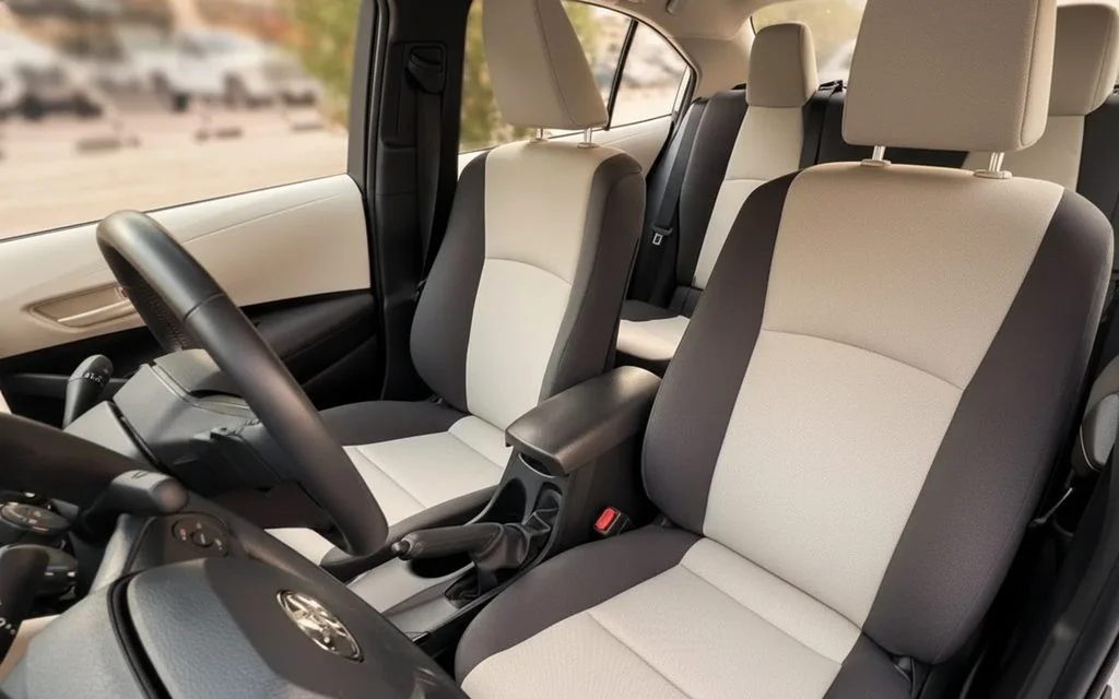 Toyota Corolla 2024 leather seats and cabin – rental in Dubai