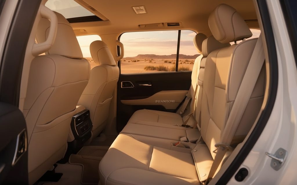 Toyota LandCruiser 2022 leather seats and cabin – rental in Dubai