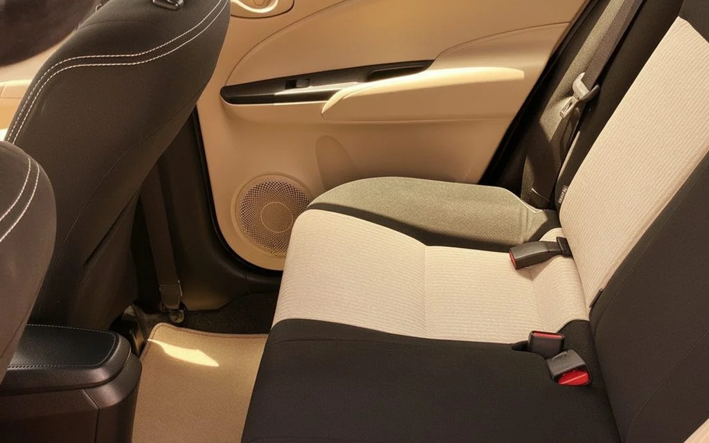 Toyota Yaris 2025 leather seats and cabin – rental in Dubai