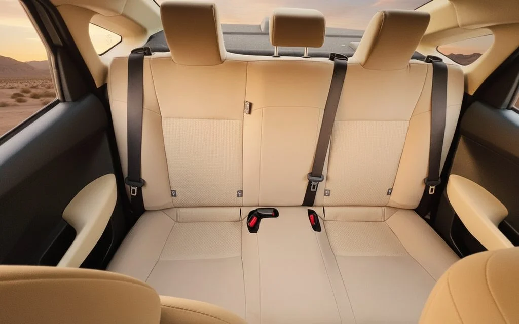 Toyota Yaris 2023 leather seats and cabin – rental in Dubai