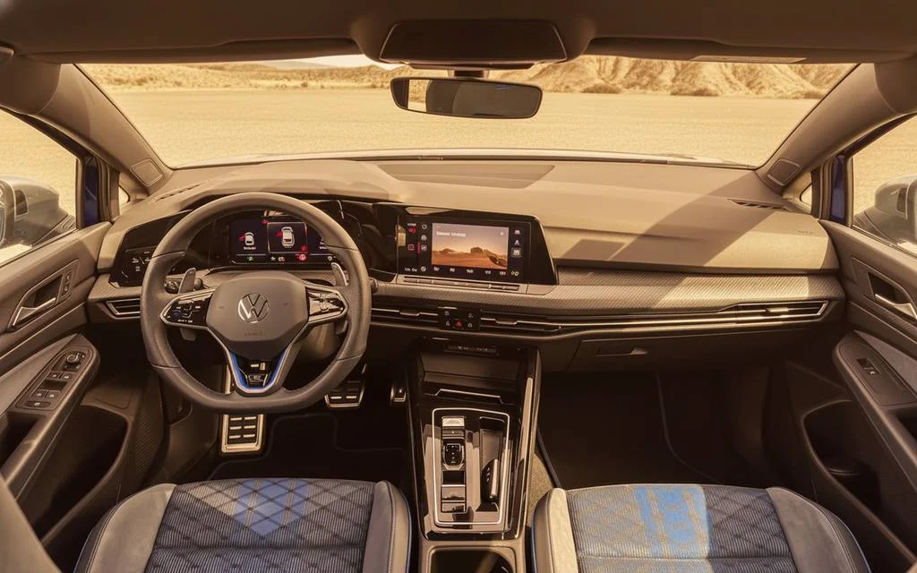 Volkswagen Golf 2024 interior view showing trim – rental in Dubai