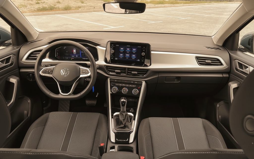 Volkswagen T Roc 2022 interior view showing trim – rental in Dubai