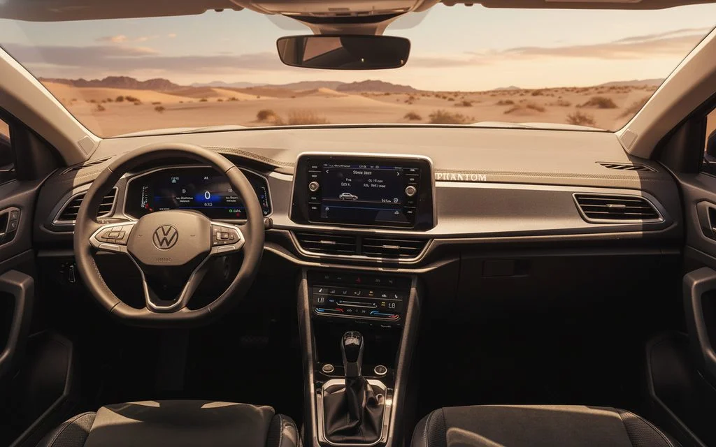 Volkswagen T Roc 2023 interior view showing trim – rental in Dubai