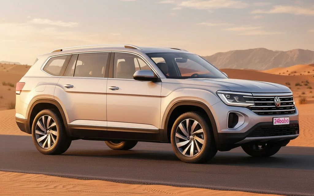 Volkswagen Teramont 2025 Silver side profile – rental in Dubai