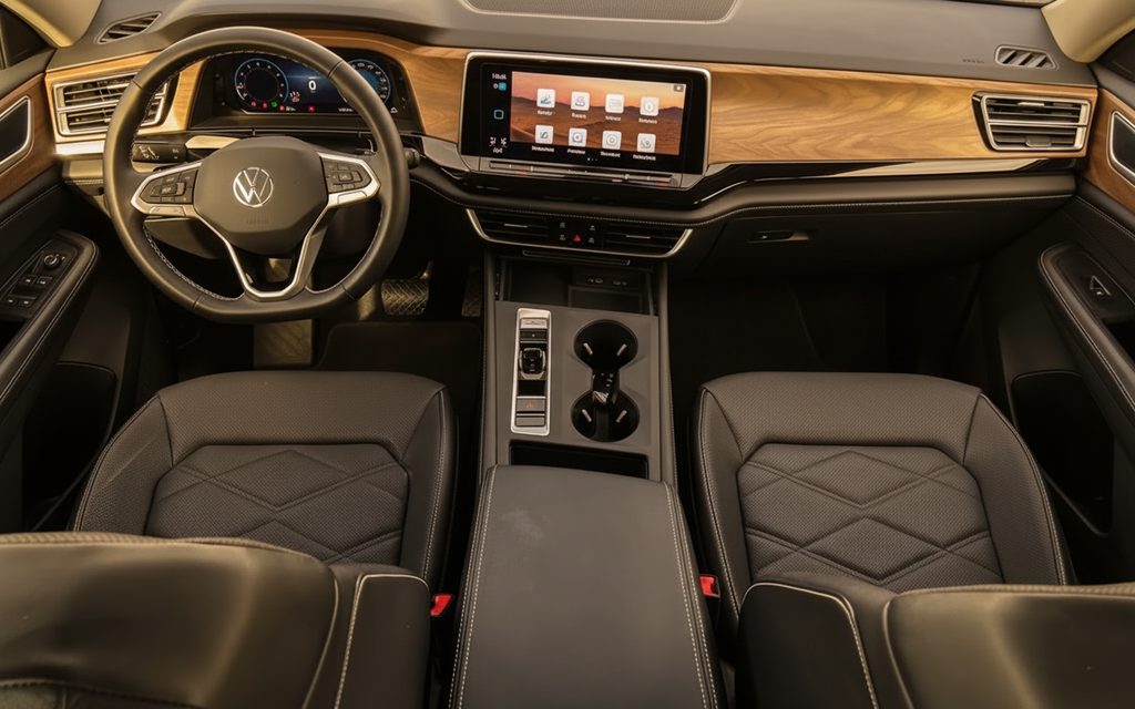 Volkswagen Teramont 2024 interior view showing trim – rental in Dubai