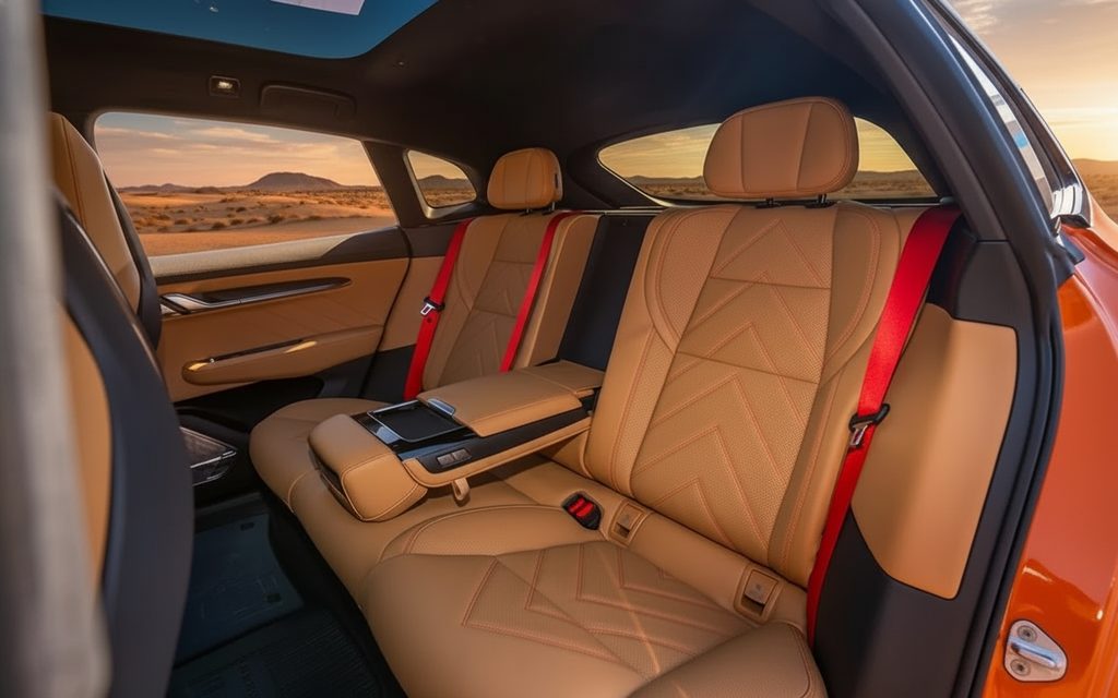 Zeekr 001 2023 leather seats and cabin – rental in Dubai