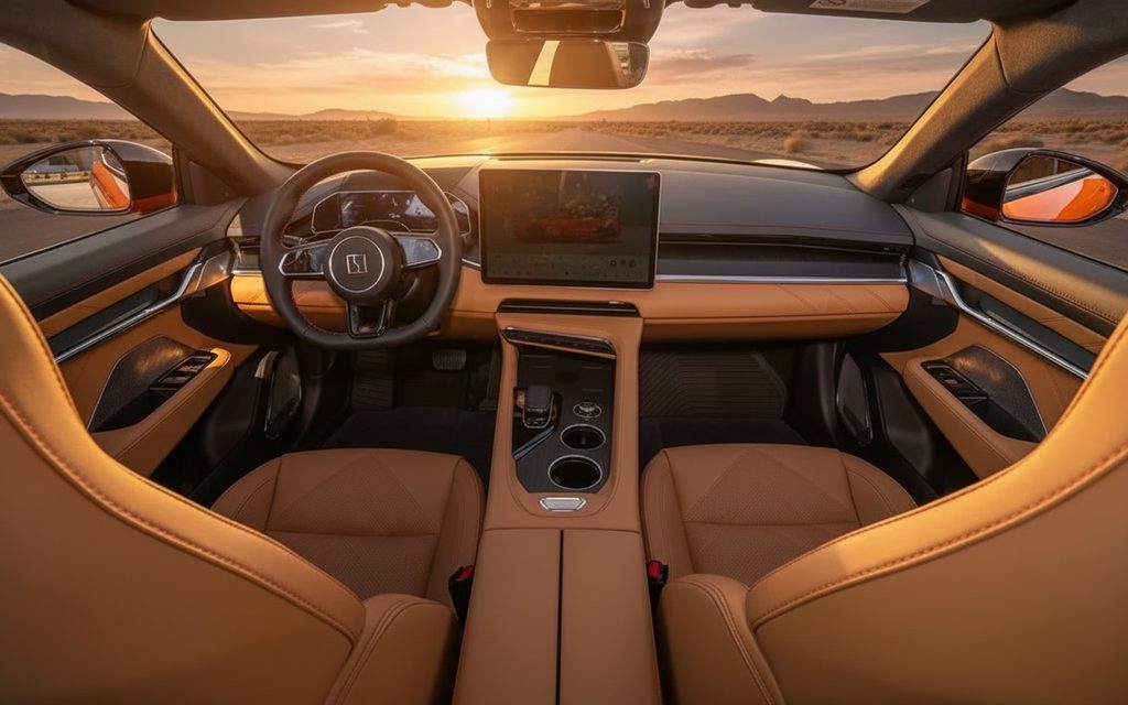 Zeekr 001 2023 interior view showing trim – rental in Dubai