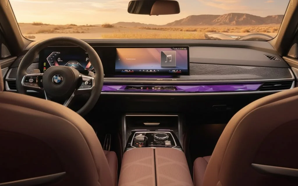 Bmw 730 2024 interior view showing trim