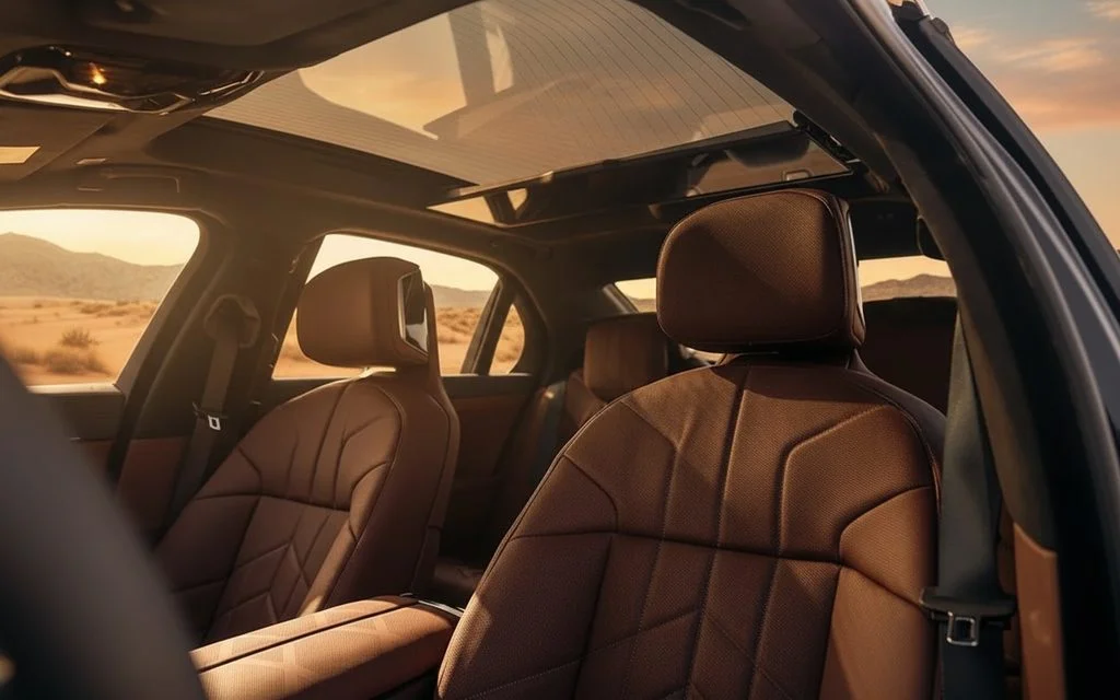 Bmw 740 2023 leather seats and cabin