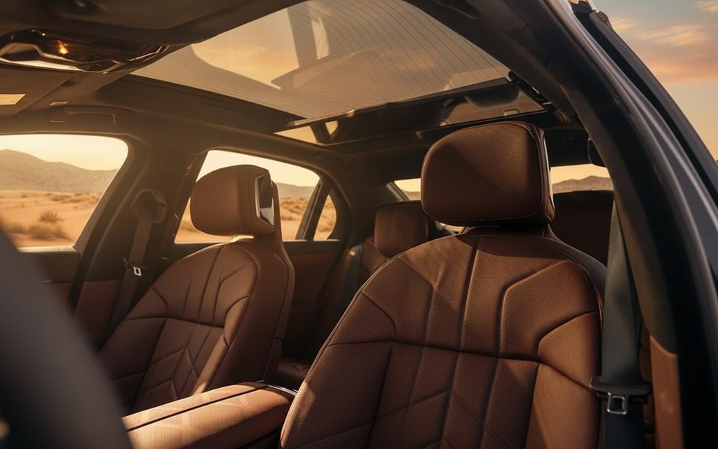 Bmw 740 2023 leather seats and cabin