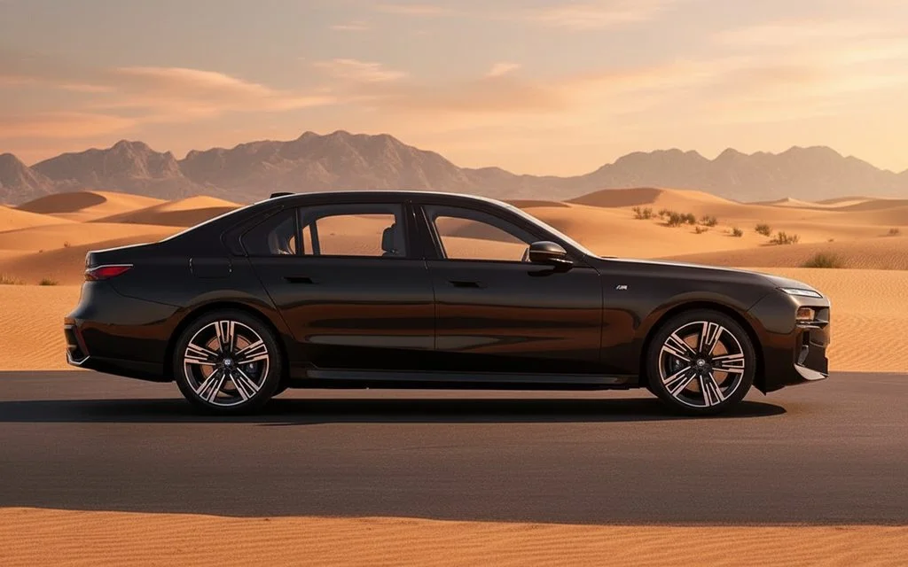 Bmw 740 2023 Black side profile