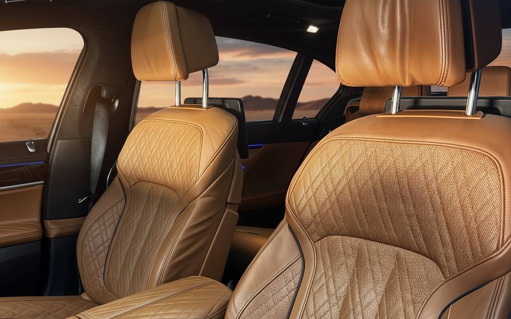 Bmw 750 2021 leather seats and cabin