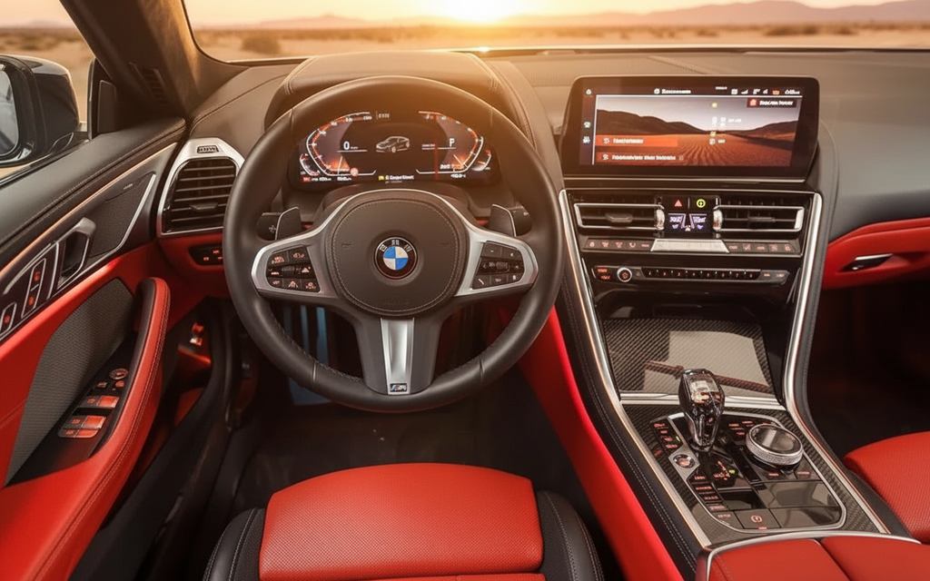 Bmw 840 2024 interior view showing trim