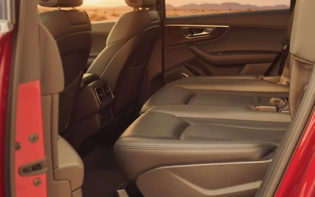 Audi Q7 2021 leather seats and cabin – rental in Dubai