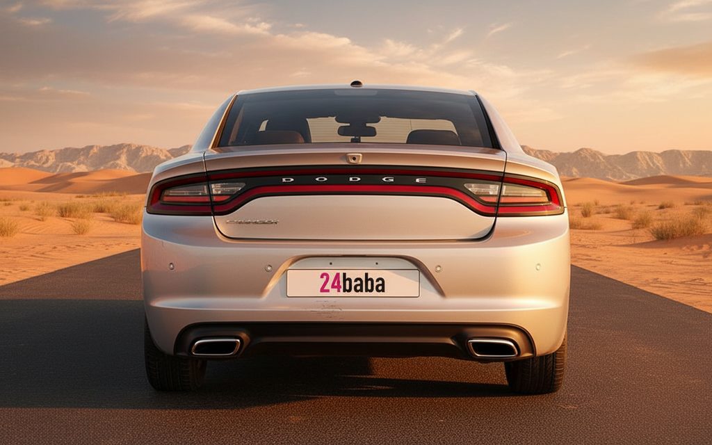 Dodge Charger 2022 Silver rear view showing taillights