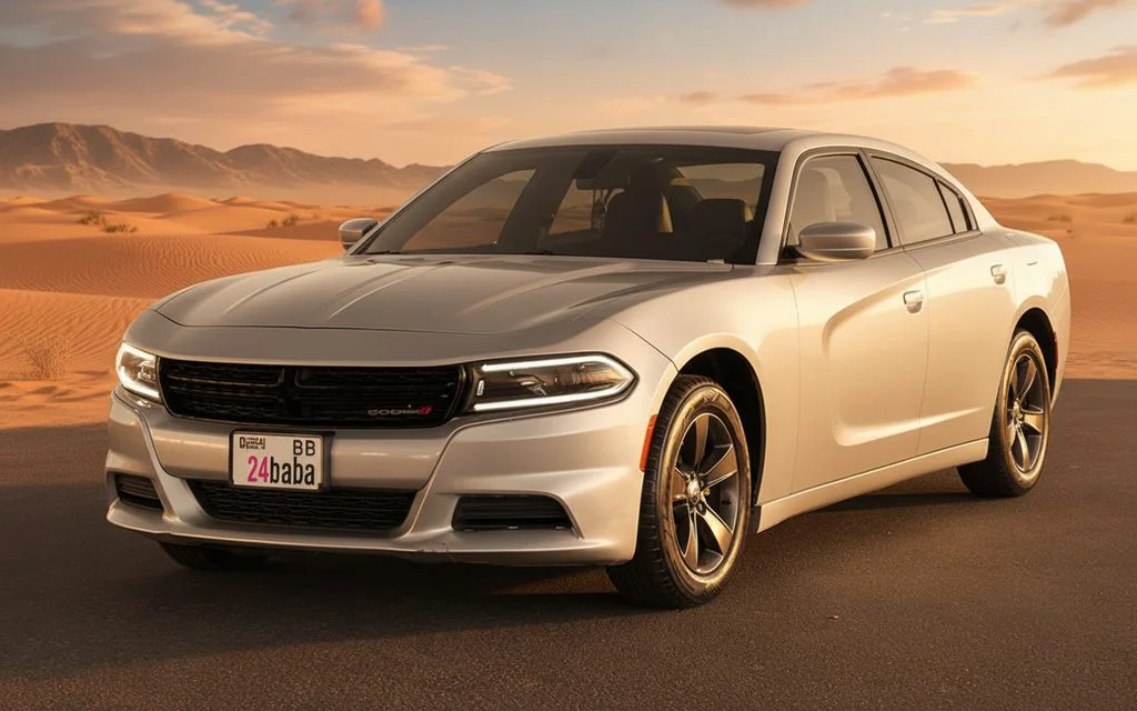 Dodge Charger 2022 Silver front view with headlights