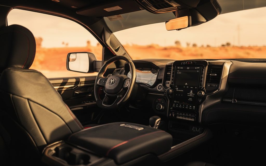 Dodge Ram 2022 interior view showing trim – rental in Dubai