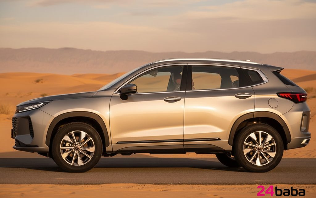 Exeed Lx 2025 Grey side profile – rental in Dubai