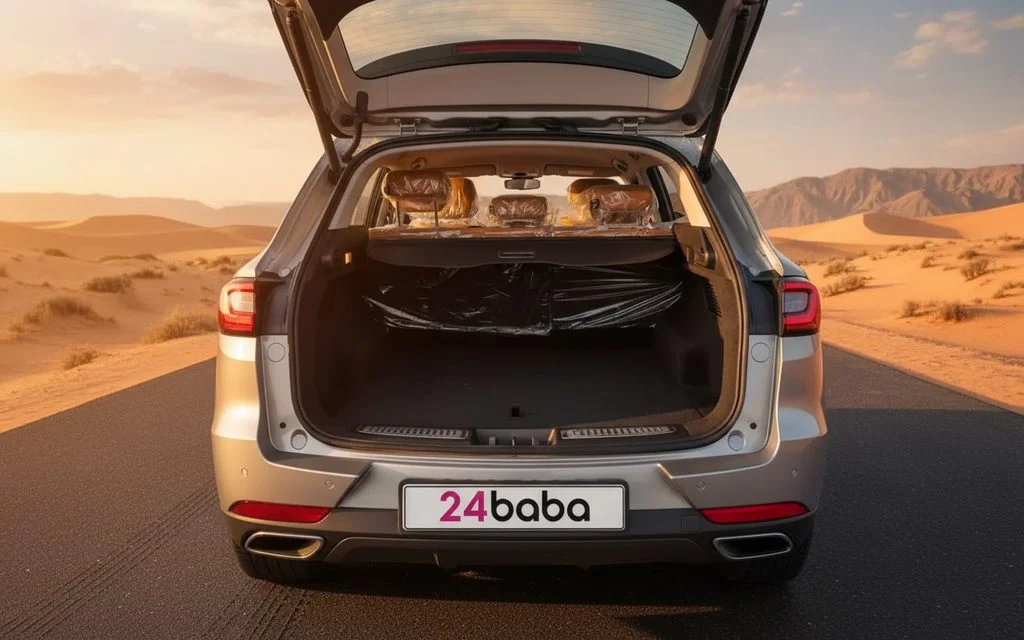 Exeed Lx 2025 Grey rear view showing taillights – rental in Dubai