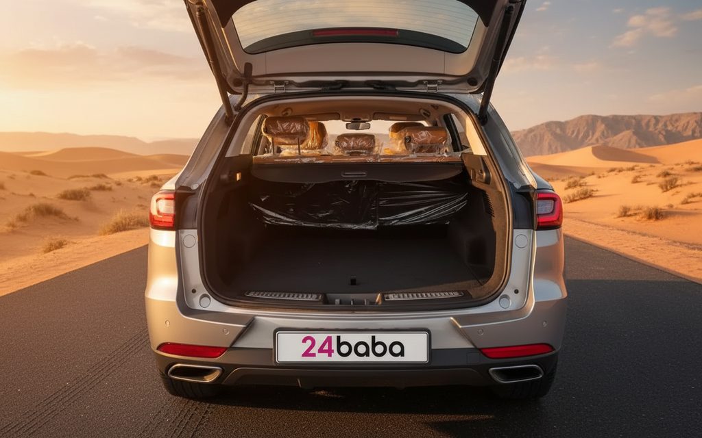 Exeed Lx 2025 Grey rear view showing taillights – rental in Dubai