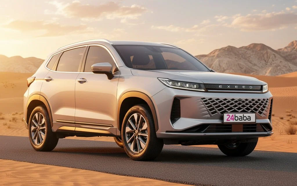 Exeed Lx 2025 alloy wheel close up – rental in Dubai