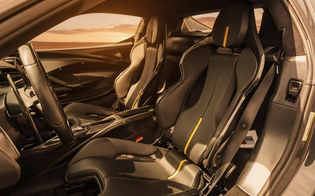 Ferrari 296 2024 interior view showing trim – rental in Dubai