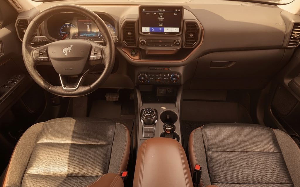 Ford Bronco 2021 interior view showing trim – rental in Dubai
